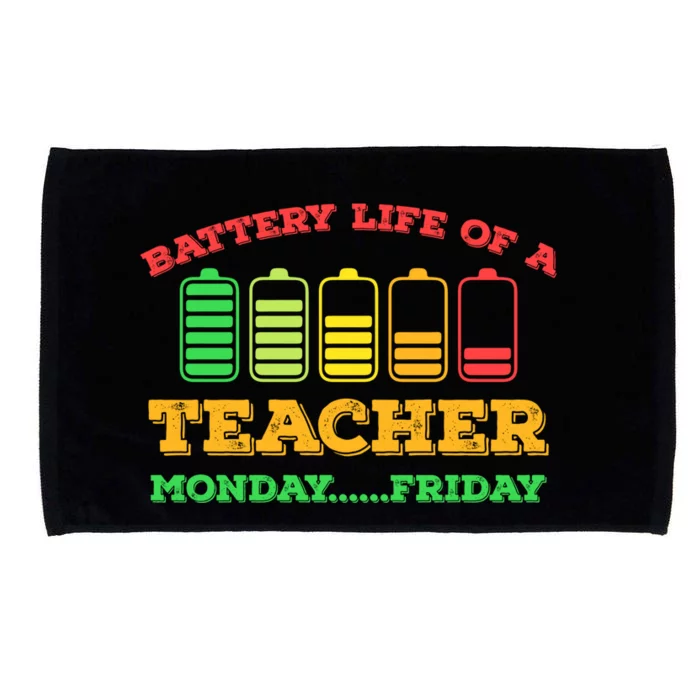 Battery Life Of A Teacher Battery Teacher Battery Life Cool Gift Microfiber Hand Towel