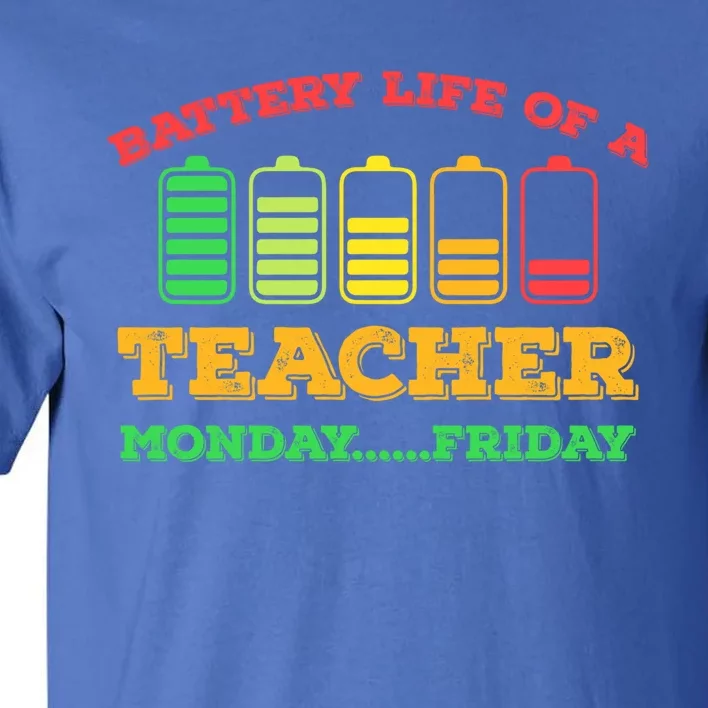 Battery Life Of A Teacher Battery Teacher Battery Life Cool Gift Tall T-Shirt