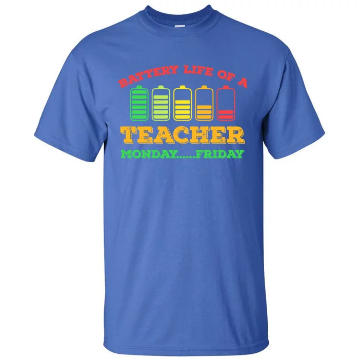 Battery Life Of A Teacher Battery Teacher Battery Life Cool Gift Tall T-Shirt