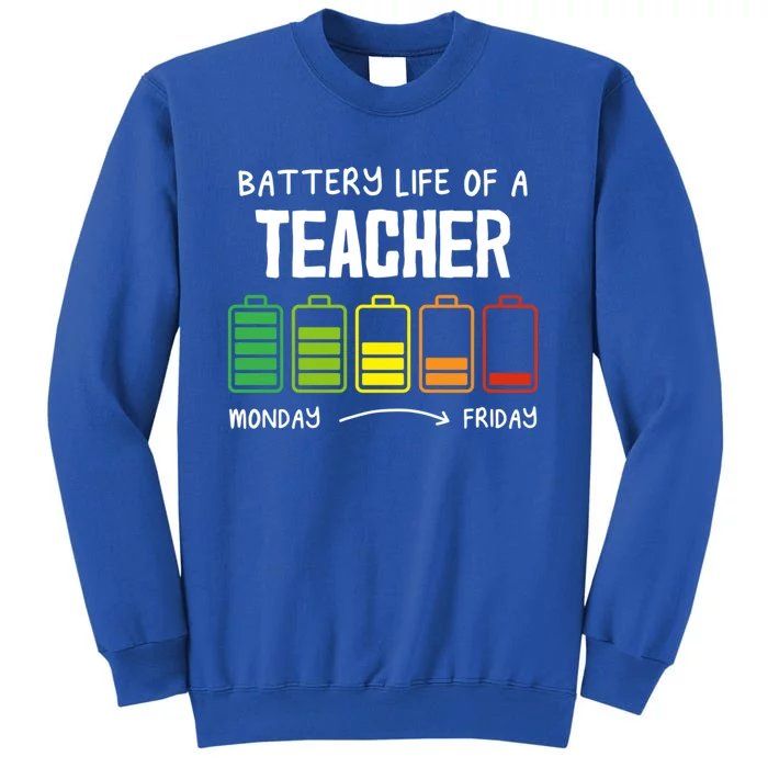 Battery Life Of A Teacher Coworker Teaching Colleague Teach Gift Sweatshirt