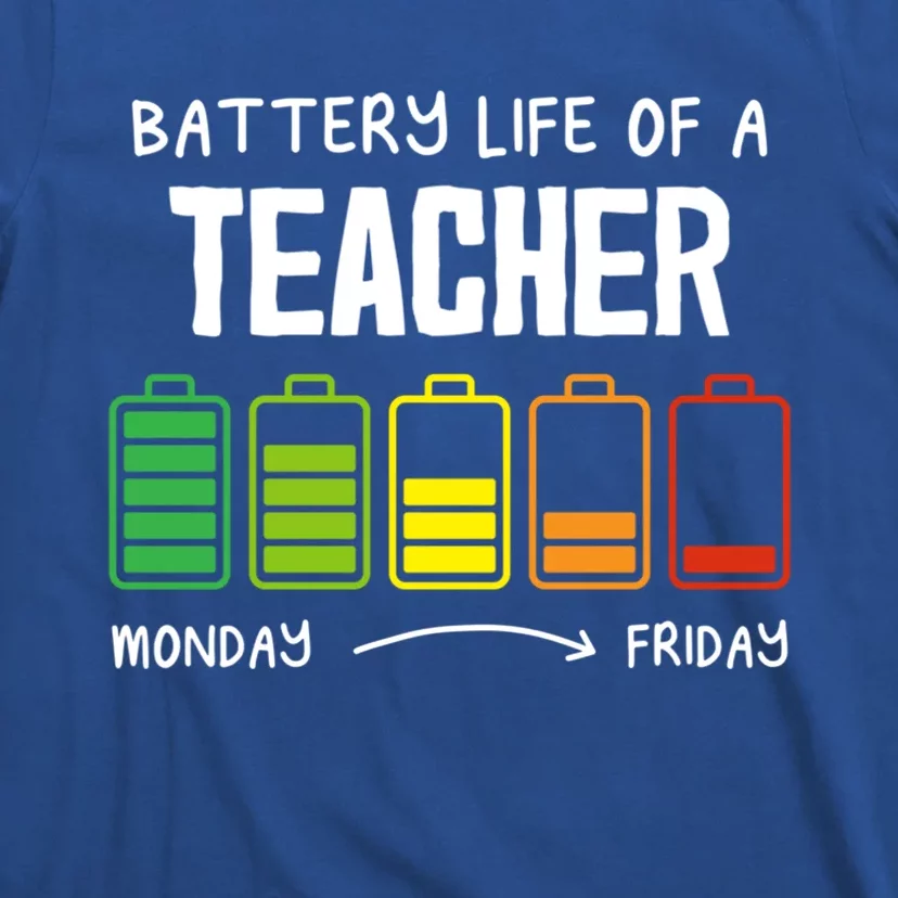 Battery Life Of A Teacher Coworker Teaching Colleague Teach Gift T-Shirt