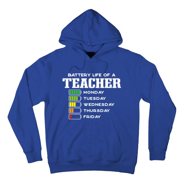 Battery Life Of A Teacher Employee Teaching Staff Teach Boss Cute Gift Hoodie