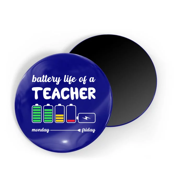 Battery Life Of A Teacher Funny Gift Magnet