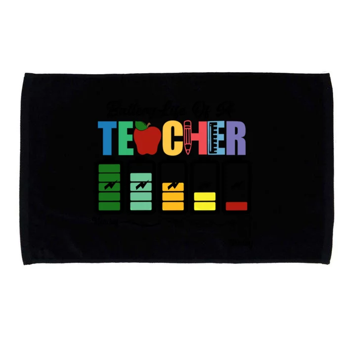 Battery Life Of A Teacher Funny School Classroom Gift Microfiber Hand Towel