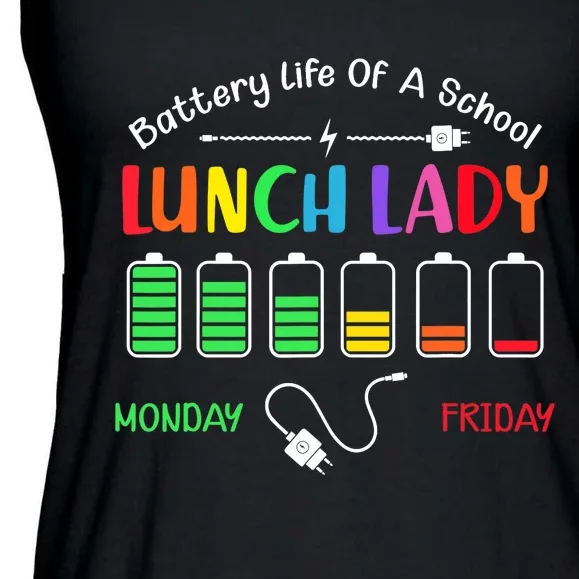 Battery Life Of A School Lunch Lady Perfect Ladies Essential Flowy Tank