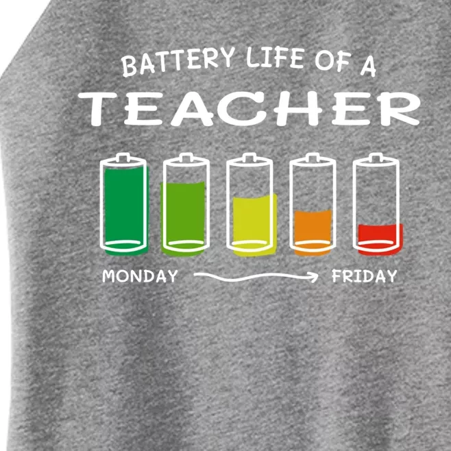 Battery Life Of A Teacher Professional Teaching Career Teach Great Gift Women’s Perfect Tri Rocker Tank