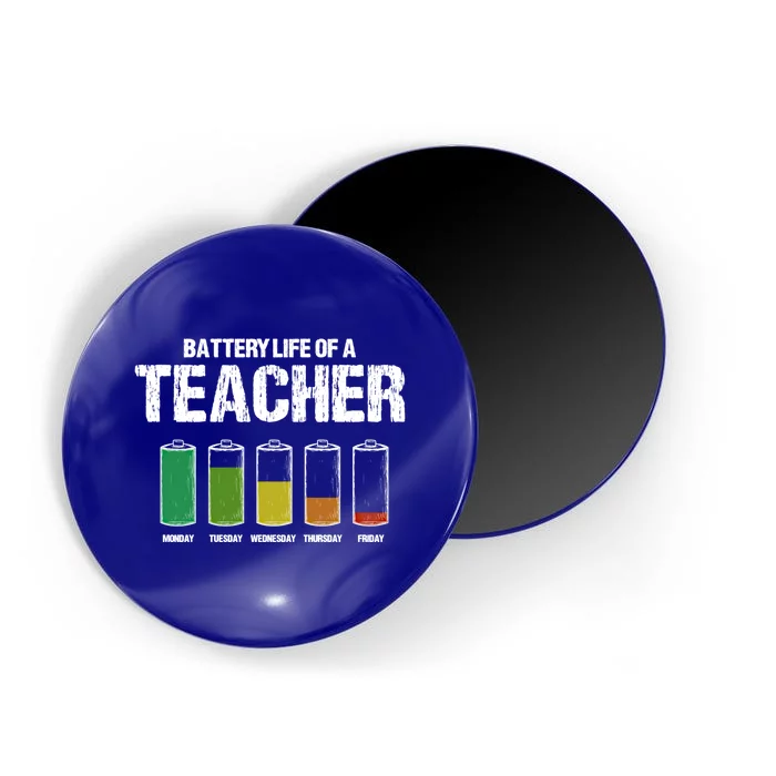 Battery Life Of A Teacher Pun Teaching Joke Teach Coworker Gift Magnet