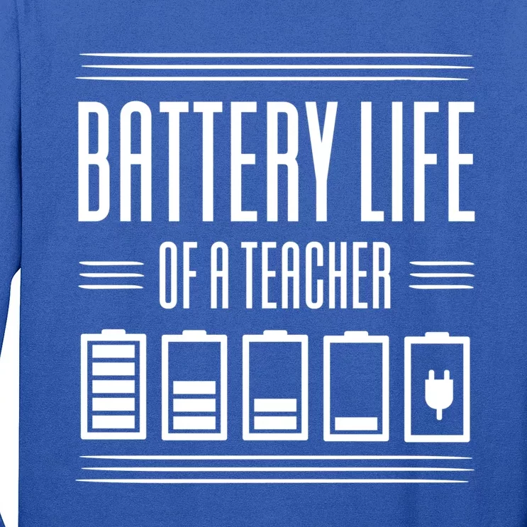 Battery Life Of A Teacher Great Gift Long Sleeve Shirt