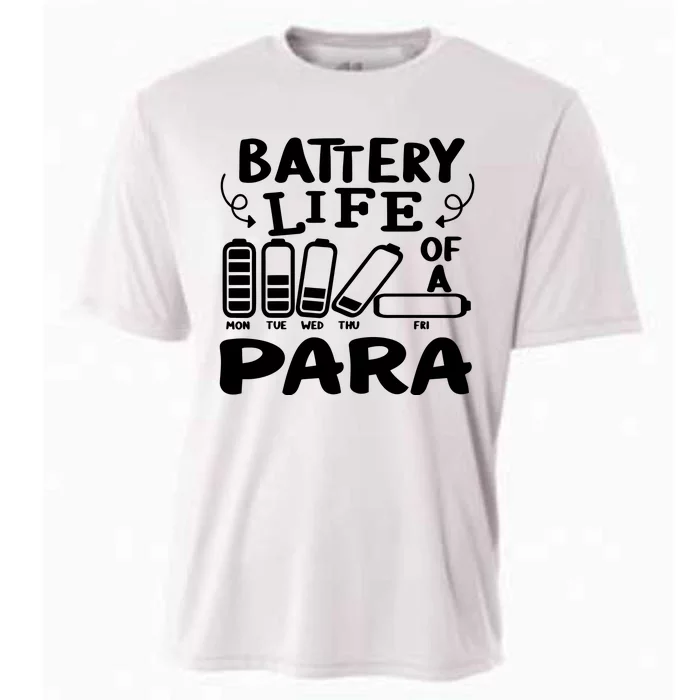 Battery Life Of A Paraprofessional Funny Cooling Performance Crew T-Shirt