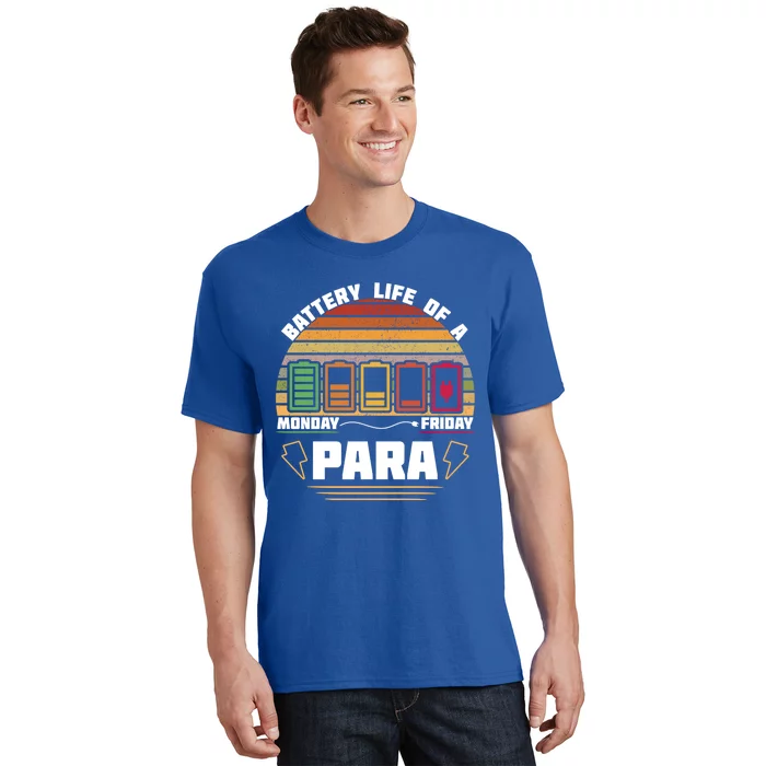 Battery Life Of Para Paraprofessional Teacher Funny Funny Gift T-Shirt