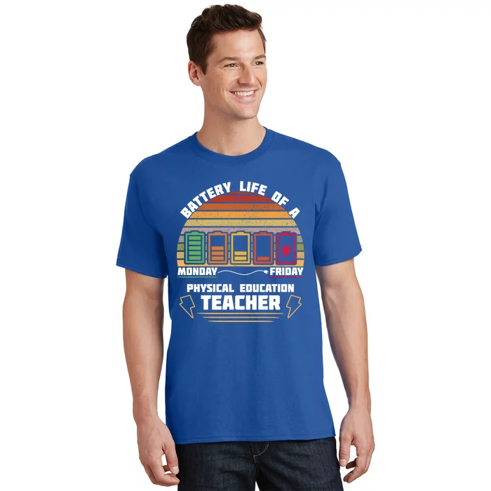 Battery Life Of Physical Education Pe Teacher Funny Great Gift T-Shirt