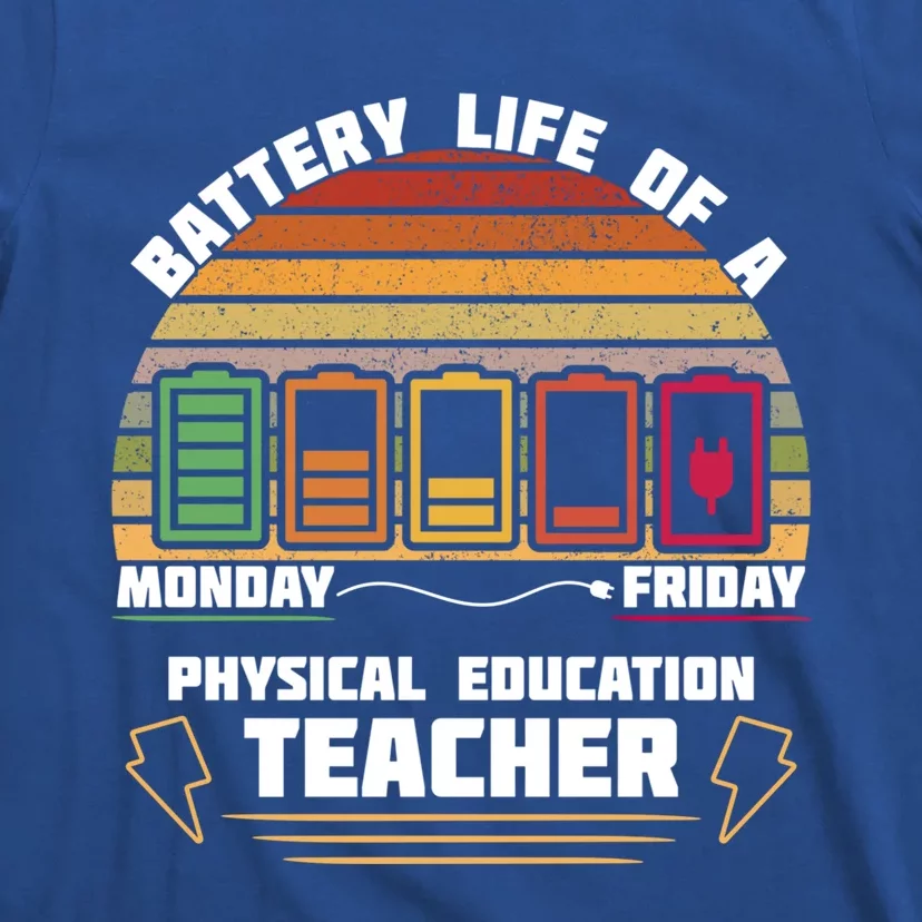 Battery Life Of Physical Education Pe Teacher Funny Great Gift T-Shirt