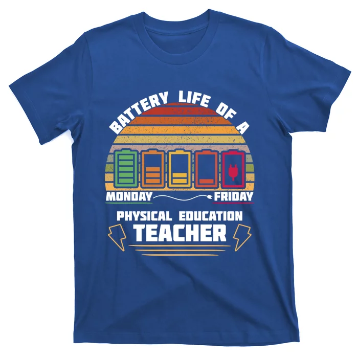 Battery Life Of Physical Education Pe Teacher Funny Great Gift T-Shirt