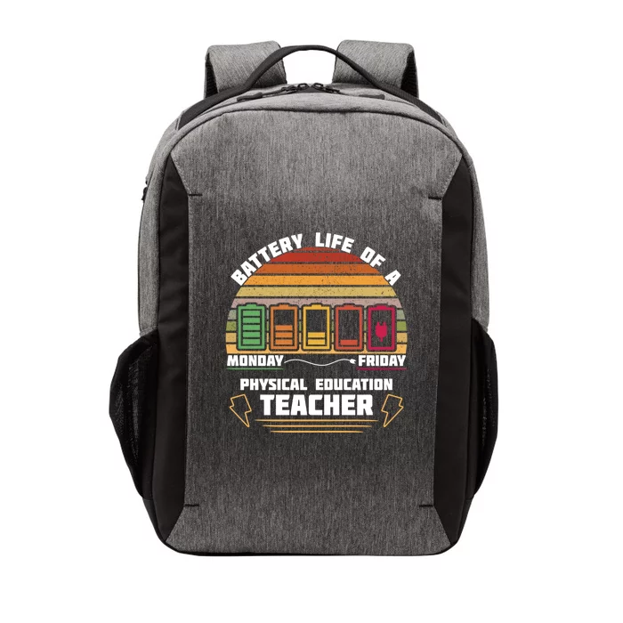 Battery Life Of Physical Education Pe Teacher Funny Great Gift Vector Backpack