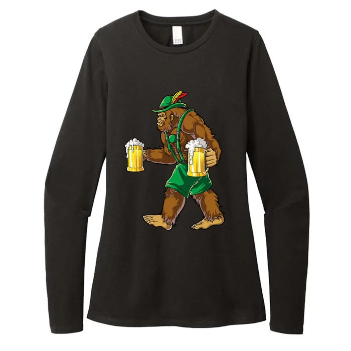 Bigfoot Lederhosen Oktoberfest Prost Beer Mug Womens CVC Long Sleeve Shirt