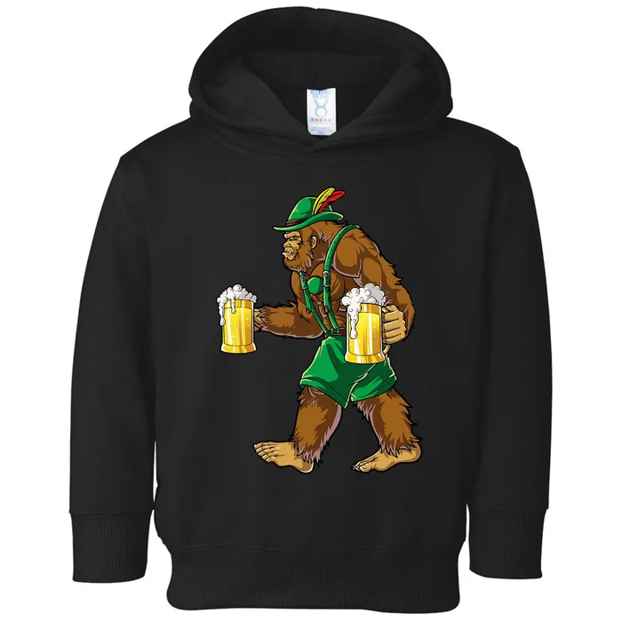 Bigfoot Lederhosen Oktoberfest Prost Beer Mug Toddler Hoodie