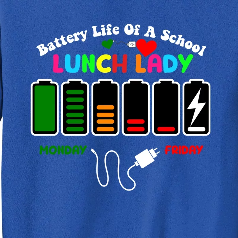 Battery Life Of A School Lunch Lady Cafeteria Worker Funny Gift Sweatshirt