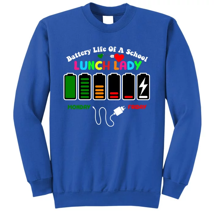 Battery Life Of A School Lunch Lady Cafeteria Worker Funny Gift Sweatshirt