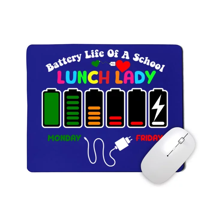 Battery Life Of A School Lunch Lady Cafeteria Worker Funny Gift Mousepad