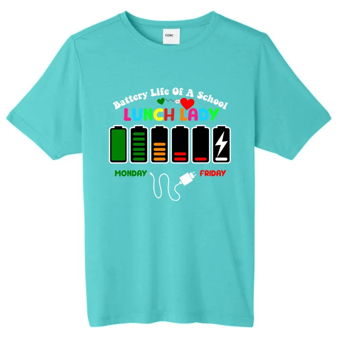 Battery Life Of A School Lunch Lady Cafeteria Worker Funny Gift ChromaSoft Performance T-Shirt