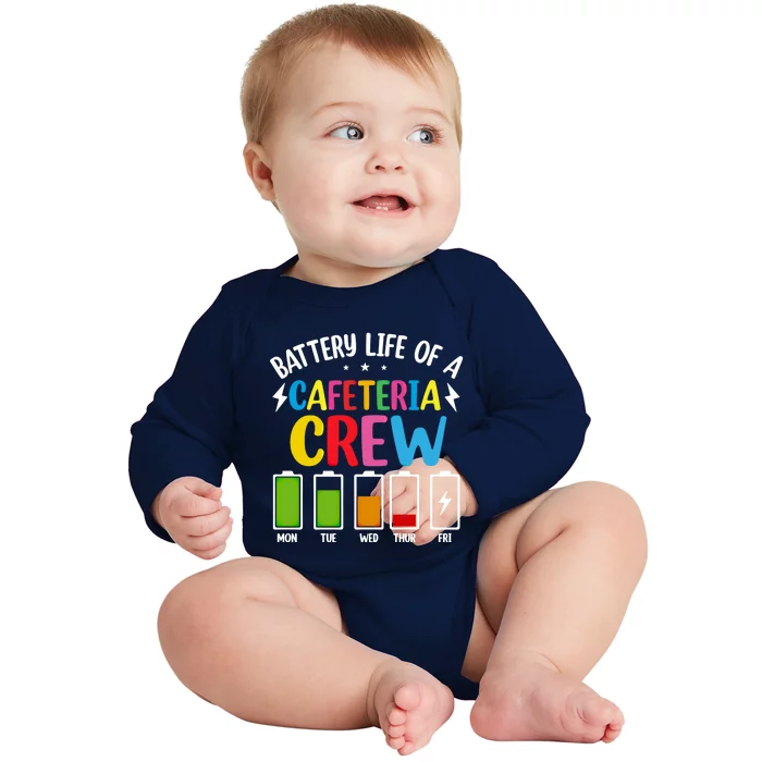 Battery Life Of The Cafeteria Crew Gift Cafeteria School Meaningful Gift Baby Long Sleeve Bodysuit