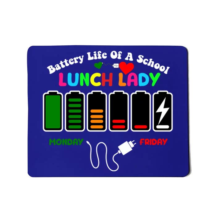 Battery Life Of A School Lunch Lady Cafeteria Worker Funny Gift Mousepad