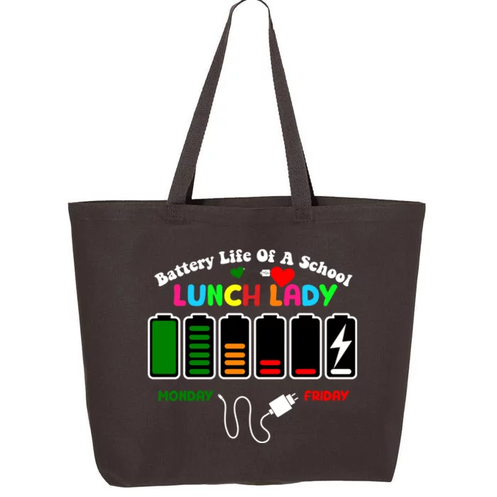 Battery Life Of A School Lunch Lady Cafeteria Worker Funny Gift 25L Jumbo Tote