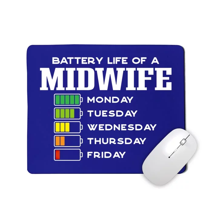 Battery Life Of A Midwife Employee Doula Staff Funny Funny Gift Mousepad