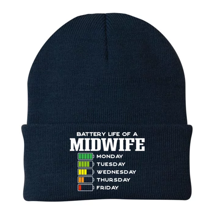 Battery Life Of A Midwife Employee Doula Staff Funny Funny Gift Knit Cap Winter Beanie