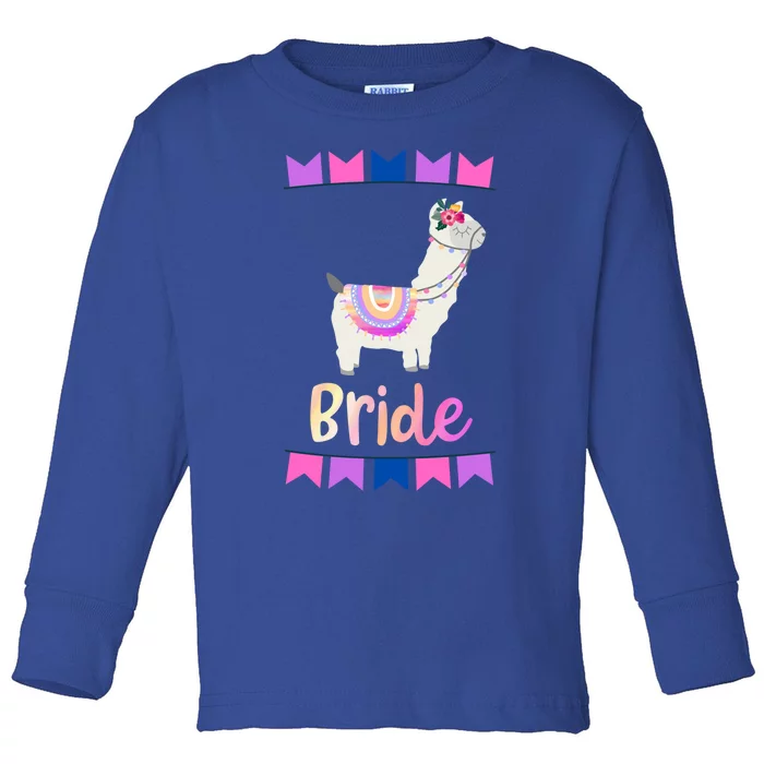 Bride Llama Outfit Bachelorette Party Gift Toddler Long Sleeve Shirt