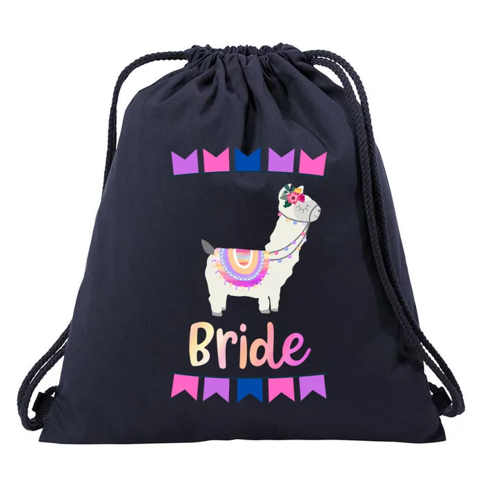 Bride Llama Outfit Bachelorette Party Gift Drawstring Bag