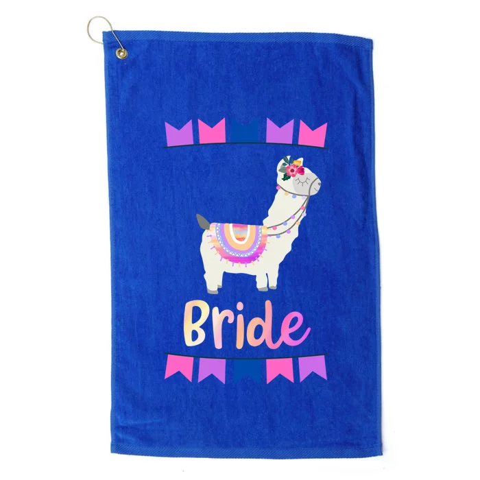 Bride Llama Outfit Bachelorette Party Gift Platinum Collection Golf Towel