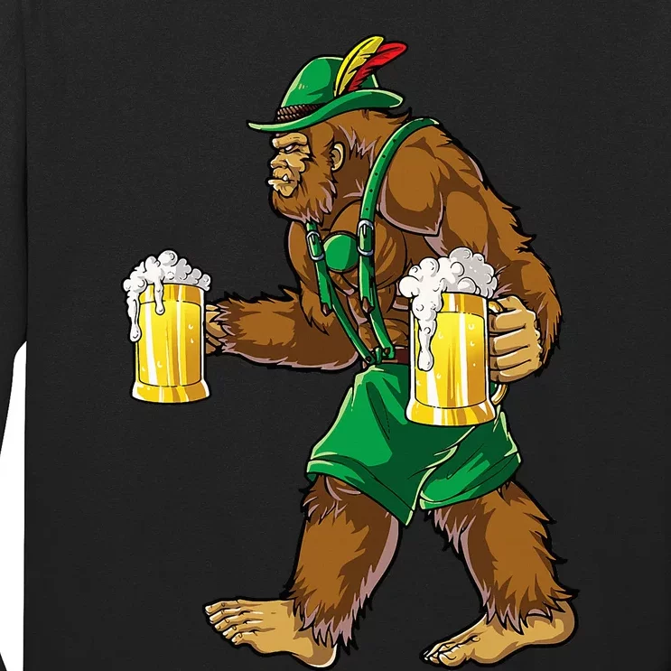 Bigfoot Lederhosen Oktoberfest Prost Beer Mug Long Sleeve Shirt