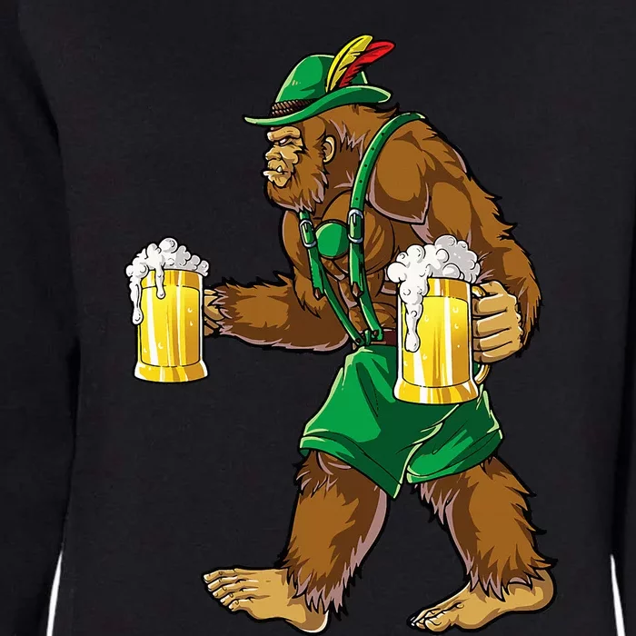 Bigfoot Lederhosen Oktoberfest Prost Beer Mug Womens California Wash Sweatshirt