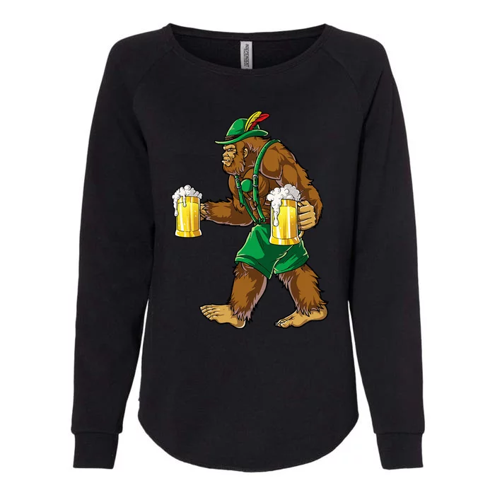 Bigfoot Lederhosen Oktoberfest Prost Beer Mug Womens California Wash Sweatshirt