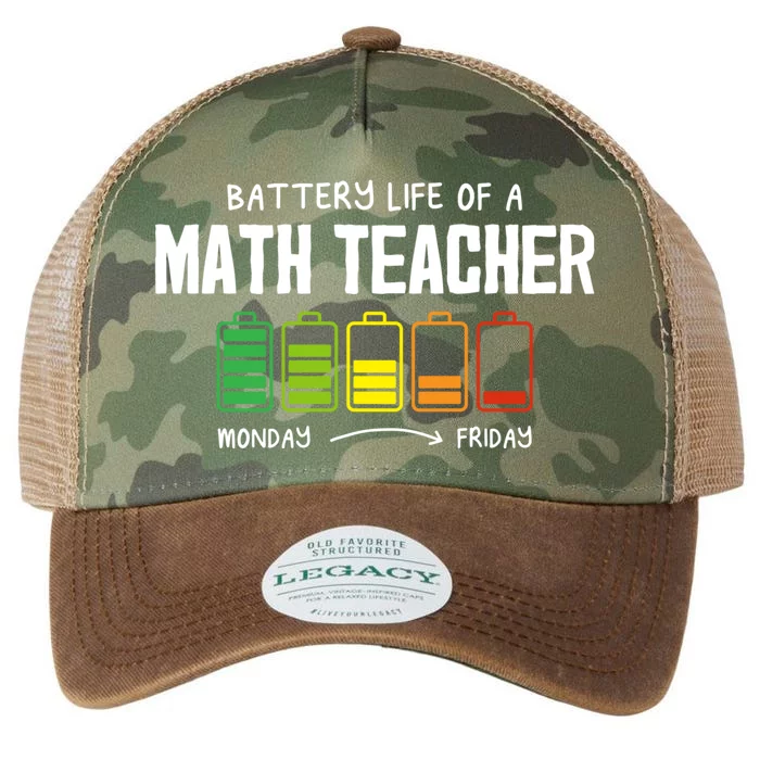 Battery Life Of A Math Teacher Coworker Algebra Teacher Gift Legacy Tie Dye Trucker Hat