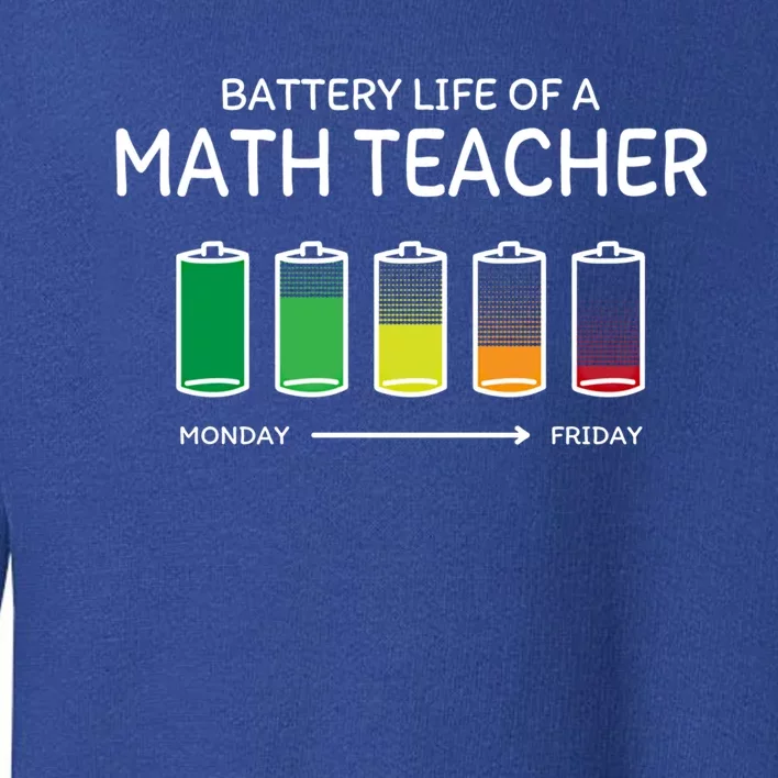 Battery Life Of A Math Teacher Friends Algebra Teacher Buddy Gift Toddler Sweatshirt