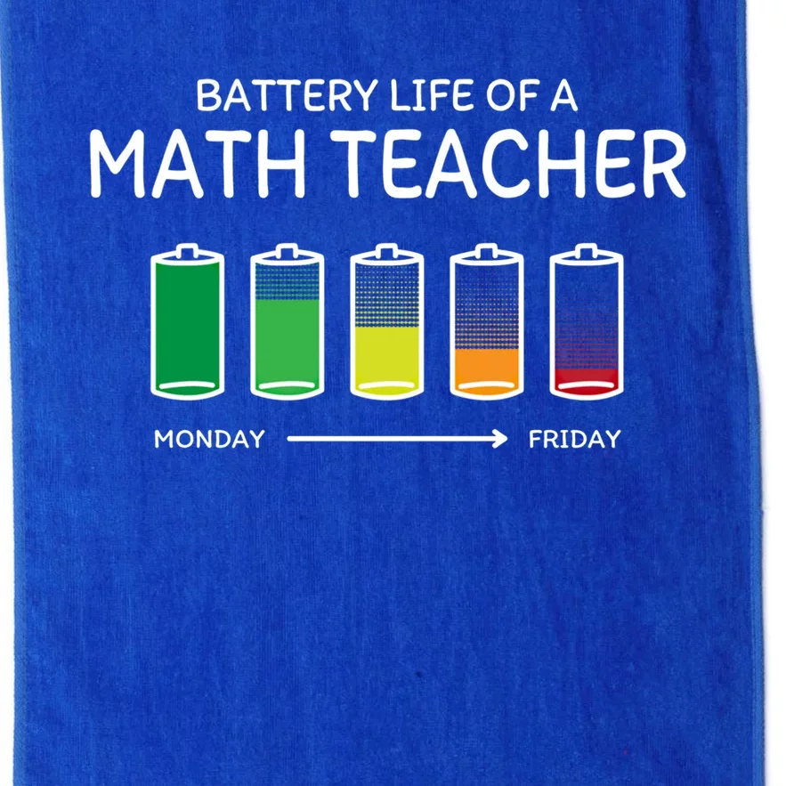 Battery Life Of A Math Teacher Friends Algebra Teacher Buddy Gift Platinum Collection Golf Towel