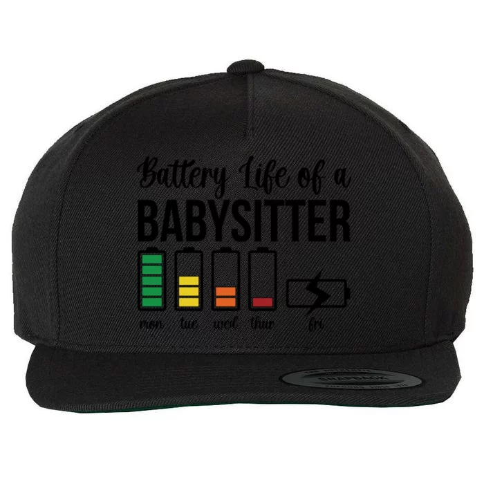 Battery Life Of A Sitter Sitting Sitters Meaningful Gift Wool Snapback Cap