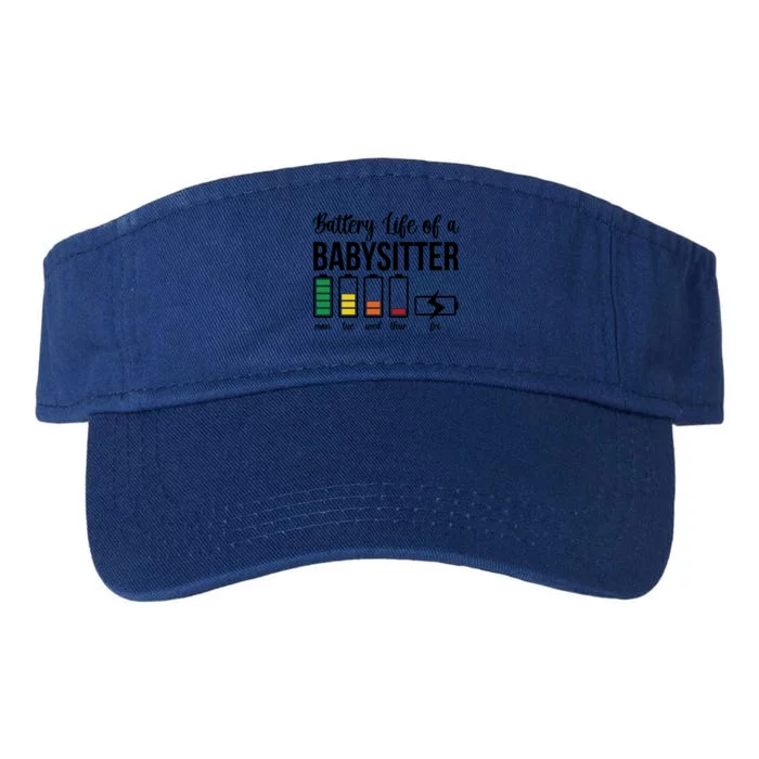 Battery Life Of A Sitter Sitting Sitters Meaningful Gift Valucap Bio-Washed Visor