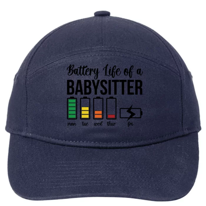 Battery Life Of A Sitter Sitting Sitters Meaningful Gift 7-Panel Snapback Hat