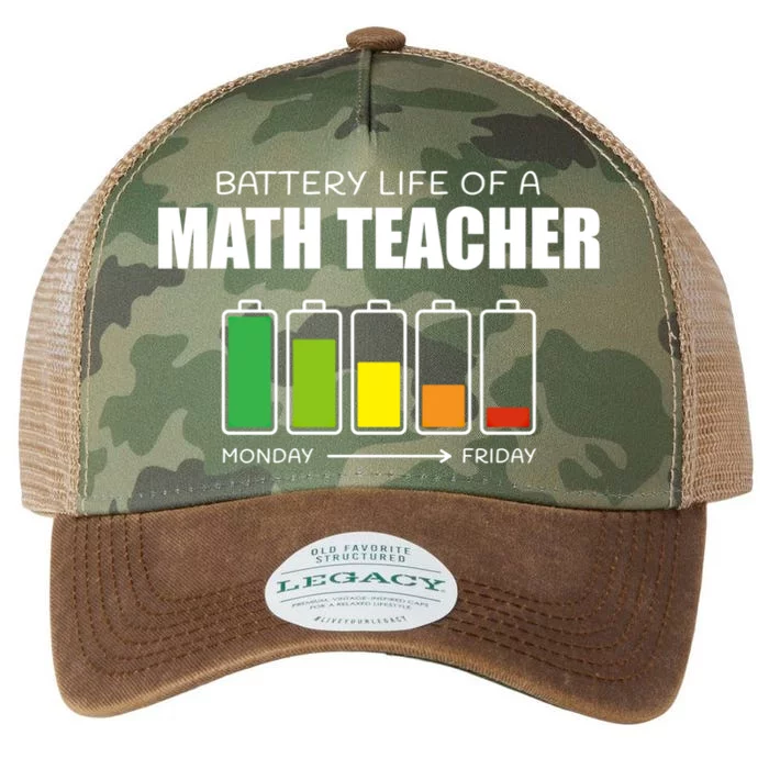 Battery Life Of A Math Teacher Introvert Algebra Teacher Funny Gift Legacy Tie Dye Trucker Hat