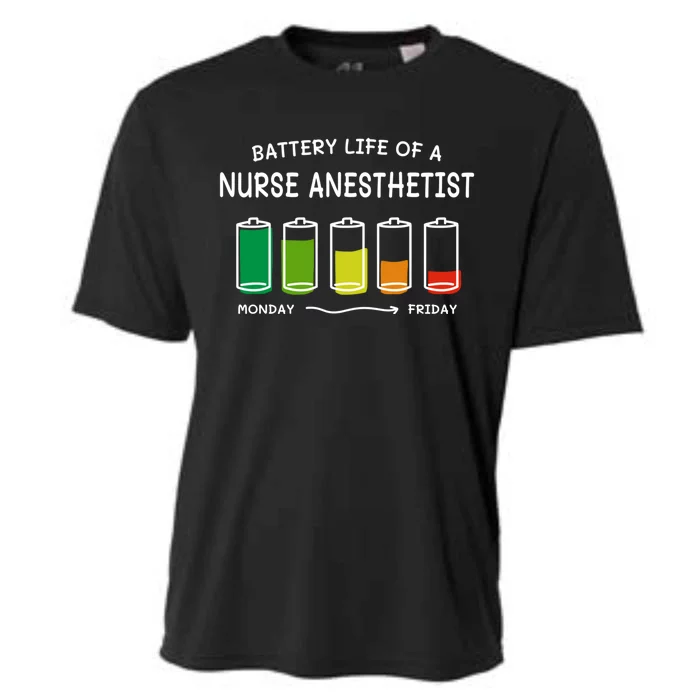 Battery Life Of A Nurse Anesthetist Professional Crna Career Cute Gift Cooling Performance Crew T-Shirt