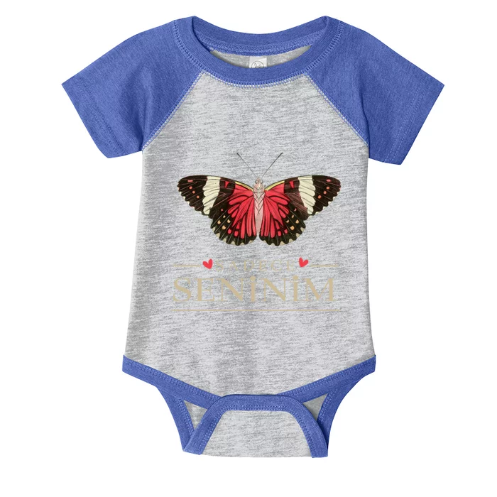 Butterfly Love Outfit Cool Gift Sadece Seninim (Turkish) Gift Infant Baby Jersey Bodysuit