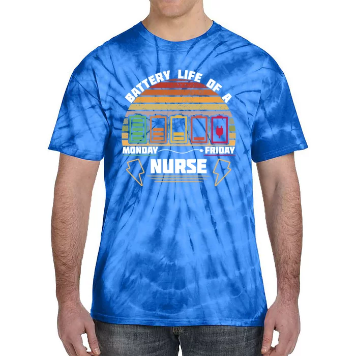 Battery Life Of A Nurse Cna Funny Gift Tie-Dye T-Shirt