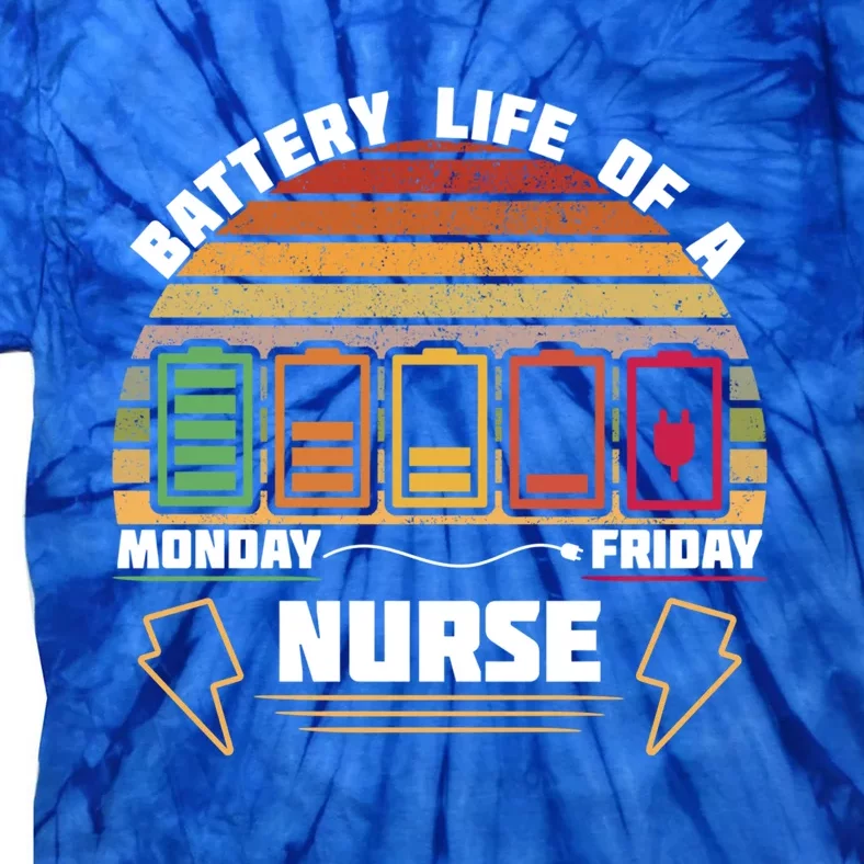 Battery Life Of A Nurse Cna Funny Gift Tie-Dye T-Shirt