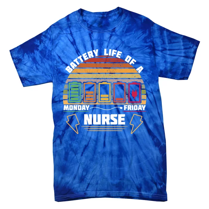 Battery Life Of A Nurse Cna Funny Gift Tie-Dye T-Shirt