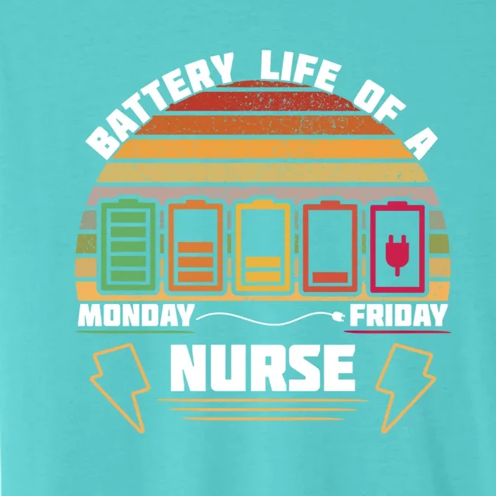 Battery Life Of A Nurse Cna Funny Gift ChromaSoft Performance T-Shirt