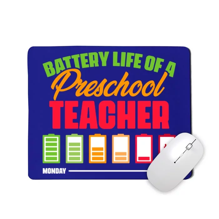 Battery Life Of A Preschool Teacher Great Gift Mousepad