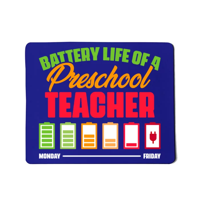 Battery Life Of A Preschool Teacher Great Gift Mousepad